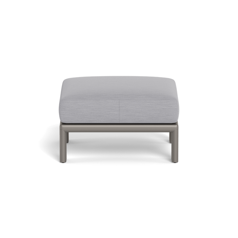 Palm Beach Aluminium Ottoman | Aluminium Taupe, Panama Cloud,