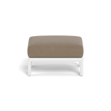 Palm Beach Aluminium Ottoman | Aluminium White, Panama Coco,