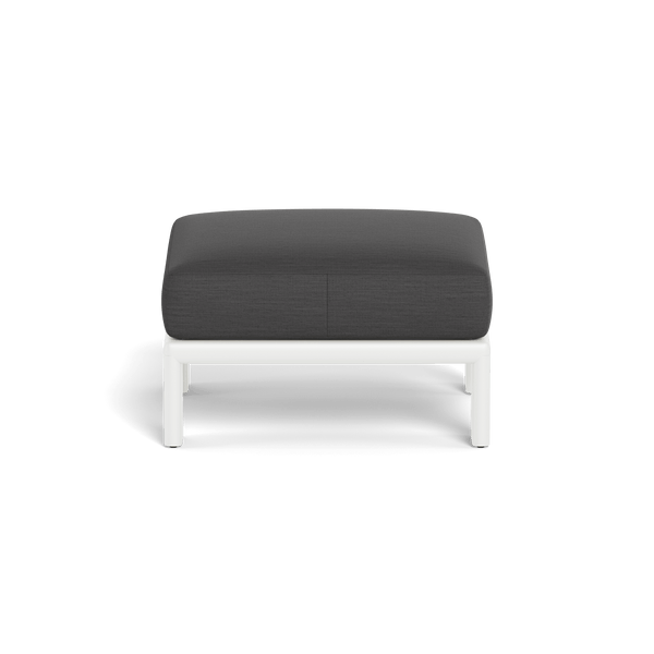 Palm Beach Aluminium Ottoman | Aluminium White, Panama Grafito,
