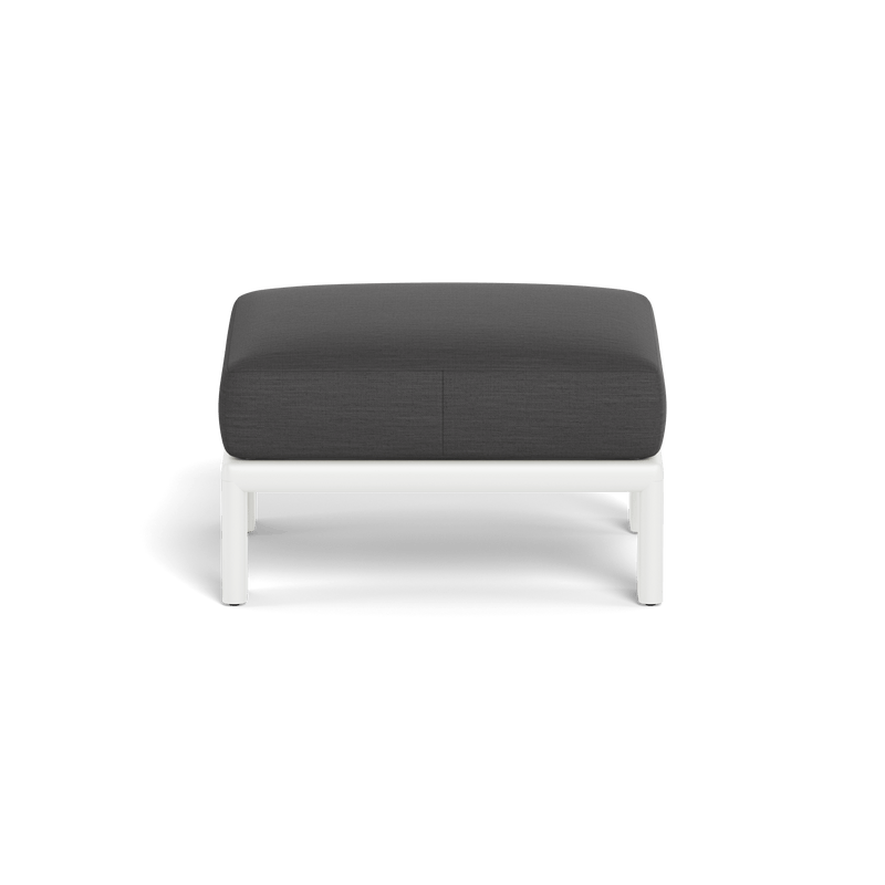 Palm Beach Aluminium Ottoman | Aluminium White, Panama Grafito,