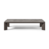 Palm Beach Aluminium Rectangle Coffee Table | Aluminium Asteroid, Travertine Dark Grey,