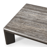 Palm Beach Aluminium Rectangle Coffee Table | Aluminium Asteroid, Travertine Dark Grey,