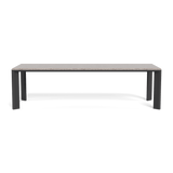 Palm Beach Aluminium Rectangle Dining Table | Aluminium Asteroid, Travertine Dark Grey,