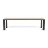 Palm Beach Aluminium Rectangle Dining Table | Aluminium Asteroid, Travertine Natural,