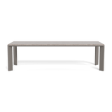 Palm Beach Aluminium Rectangle Dining Table | Aluminium Taupe, Travertine Dark Grey,