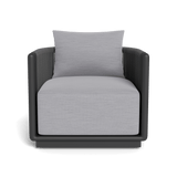 Palm Beach Aluminium Swivel Lounge Chair | Aluminium Asteroid, Panama Cloud, Rope Dark Grey