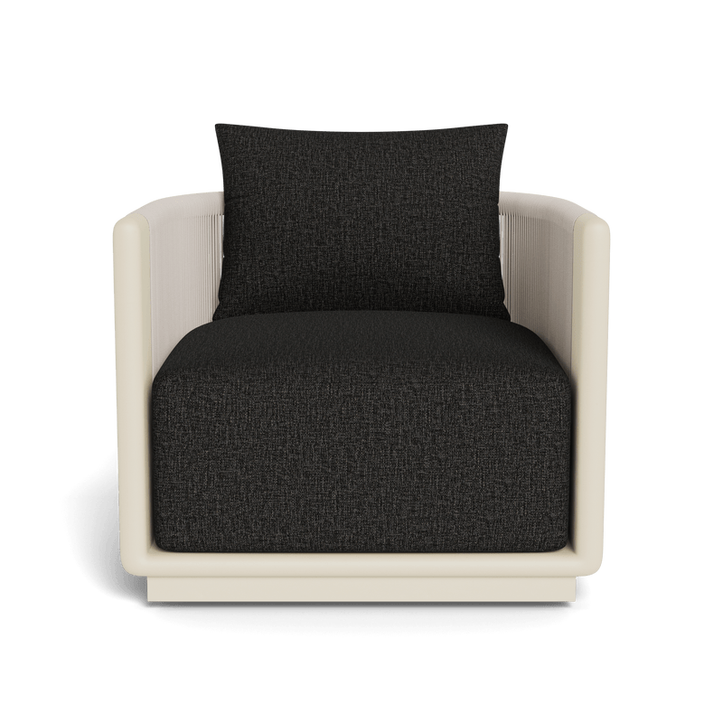 Palm Beach Aluminium Swivel Lounge Chair | Aluminium Bone, Copacabana Midnight, Rope Shell