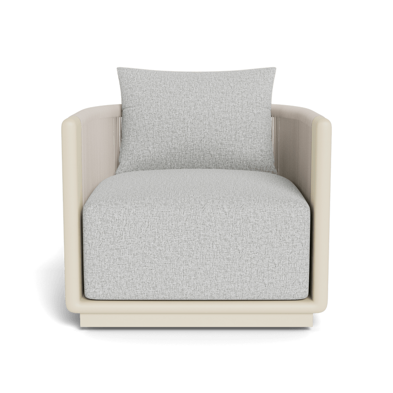 Palm Beach Aluminium Swivel Lounge Chair | Aluminium Bone, Copacabana Sand, Rope Shell