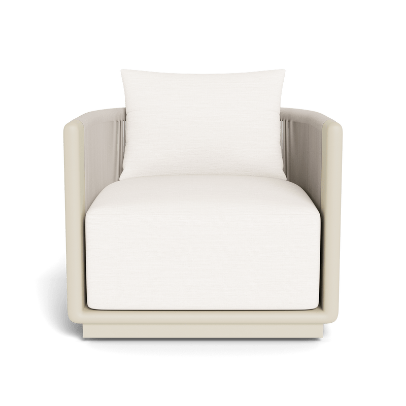 Palm Beach Aluminium Swivel Lounge Chair | Aluminium Bone, Panama Blanco, Rope Shell