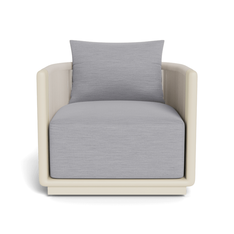 Palm Beach Aluminium Swivel Lounge Chair | Aluminium Bone, Panama Cloud, Rope Shell