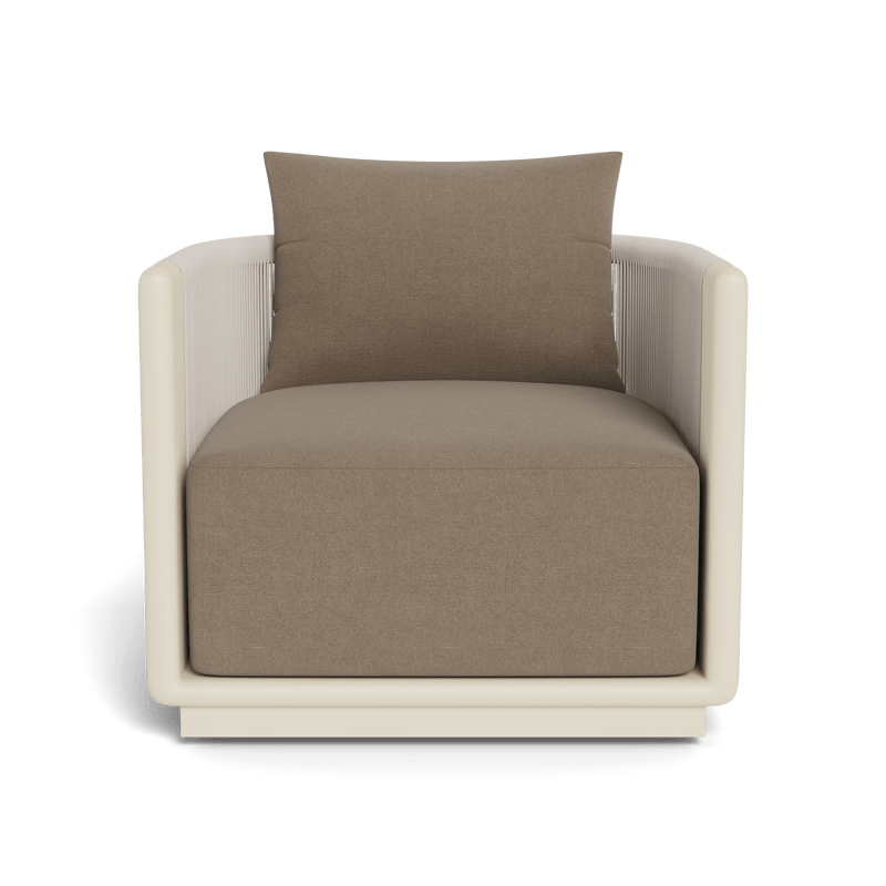 Palm Beach Aluminium Swivel Lounge Chair | Aluminium Bone, Panama Coco, Rope Shell