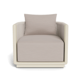 Palm Beach Aluminium Swivel Lounge Chair | Aluminium Bone, Panama Marble, Rope Shell