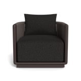 Palm Beach Aluminium Swivel Lounge Chair | Aluminium Bronze, Copacabana Midnight, Rope Umber