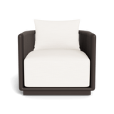 Palm Beach Aluminium Swivel Lounge Chair | Aluminium Bronze, Panama Blanco, Rope Umber