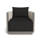 Palm Beach Aluminium Swivel Lounge Chair | Aluminium Taupe, Copacabana Midnight, Rope Shell