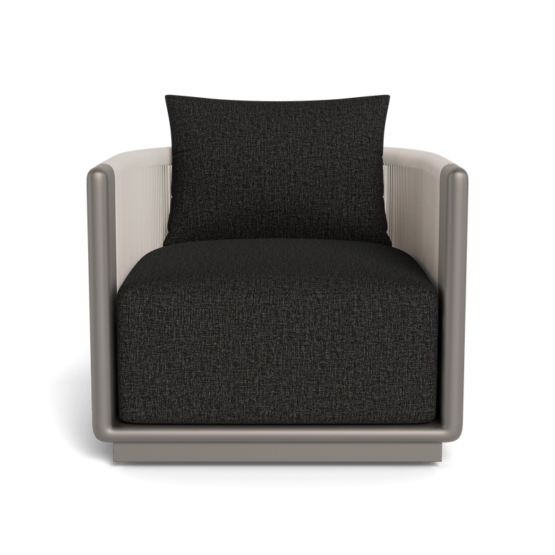 Palm Beach Aluminium Swivel Lounge Chair | Aluminium Taupe, Copacabana Midnight, Rope Shell