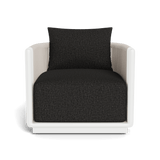 Palm Beach Aluminium Swivel Lounge Chair | Aluminium White, Copacabana Midnight, Rope Shell