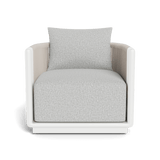 Palm Beach Aluminium Swivel Lounge Chair | Aluminium White, Copacabana Sand, Rope Shell