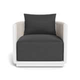 Palm Beach Aluminium Swivel Lounge Chair | Aluminium White, Panama Grafito, Rope Shell