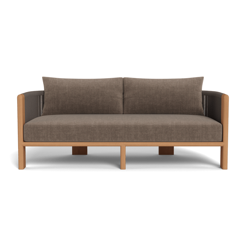 Palm Beach Teak 2 Seat Sofa | Teak Natural, Altona Mink, Rope Stone