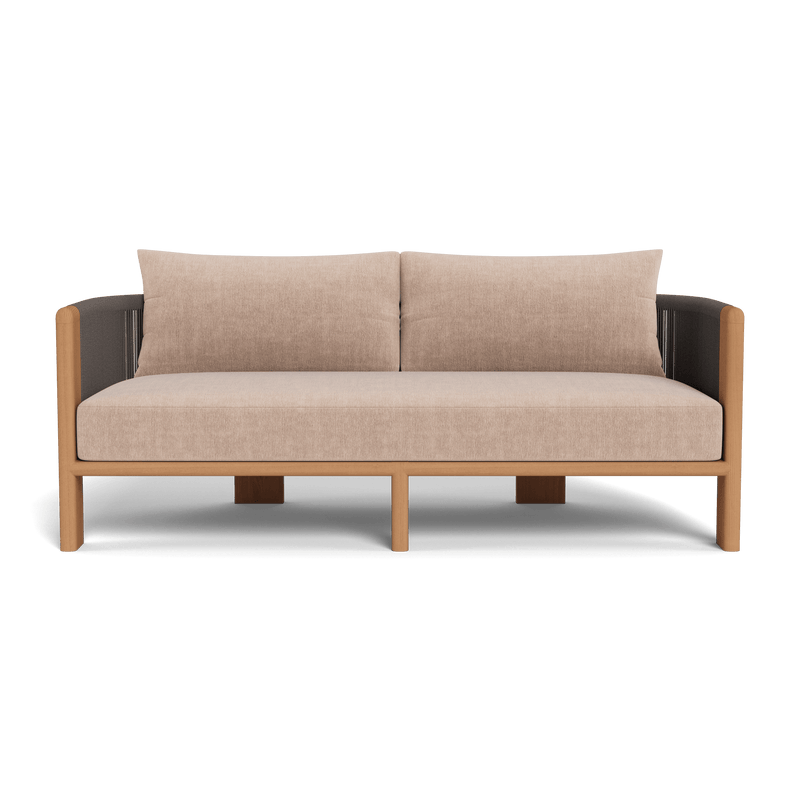 Palm Beach Teak 2 Seat Sofa | Teak Natural, Altona Sand, Rope Stone