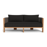 Palm Beach Teak 2 Seat Sofa | Teak Natural, Copacabana Midnight, Rope Stone