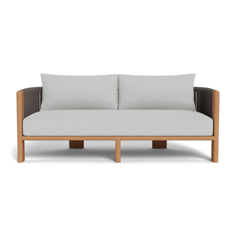 Palm Beach Teak 2 Seat Sofa | Teak Natural, Copacabana Sand, Rope Stone