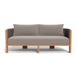 Palm Beach Teak 2 Seat Sofa | Teak Natural, Marley Chinchilla, Rope Stone