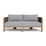 Palm Beach Teak 2 Seat Sofa | Teak Natural, Panama Cloud, Rope Stone