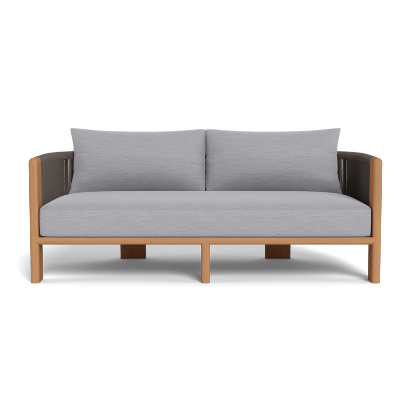 Palm Beach Teak 2 Seat Sofa | Teak Natural, Panama Cloud, Rope Stone