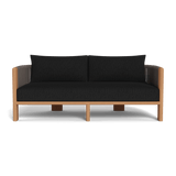 Palm Beach Teak 2 Seat Sofa | Teak Natural, Pebble Charcoal, Rope Stone