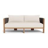 Palm Beach Teak 2 Seat Sofa | Teak Natural, Stirling Linen, Rope Stone