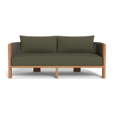 Palm Beach Teak 2 Seat Sofa | Teak Natural, Stirling Moss, Rope Stone