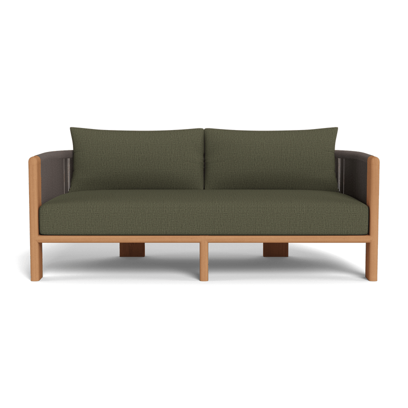 Palm Beach Teak 2 Seat Sofa | Teak Natural, Stirling Moss, Rope Stone