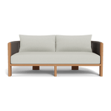 Palm Beach Teak 2 Seat Sofa | Teak Natural, Stirling Smoke, Rope Stone