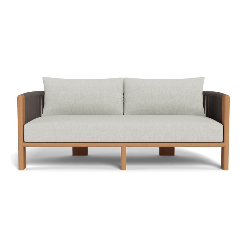 Palm Beach Teak 2 Seat Sofa | Teak Natural, Stirling Smoke, Rope Stone