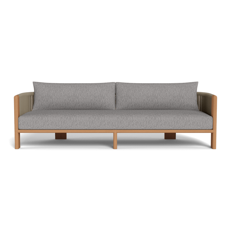 Palm Beach Teak 3 Seat Sofa | Teak Natural, Pebble Fog, Rope Stone