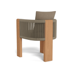 Palm Beach Teak Dining Chair | Teak Natural, Copacabana Midnight, Rope Dark Grey