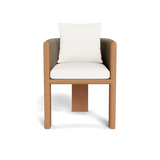 Palm Beach Teak Dining Chair | Teak Natural, Panama Blanco, Rope Stone