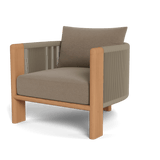 Palm Beach Teak Lounge Chair | Teak Natural, Copacabana Midnight, Rope Dark Grey