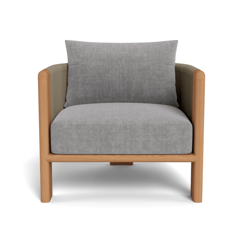 Palm Beach Teak Lounge Chair | Teak Natural, Altona Dove, Rope Stone