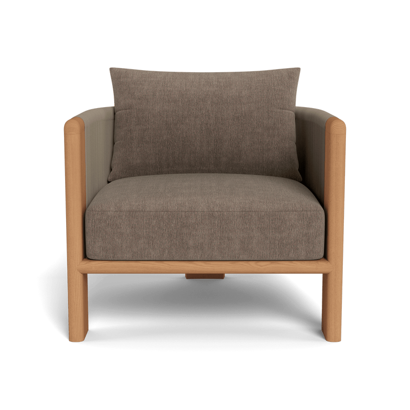 Palm Beach Teak Lounge Chair | Teak Natural, Altona Mink, Rope Stone