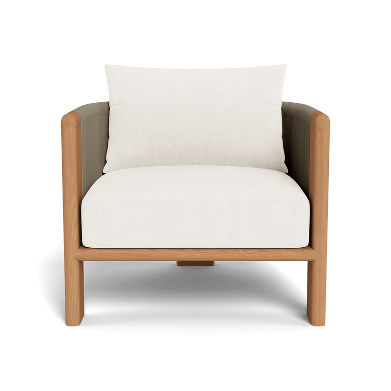 Palm Beach Teak Lounge Chair | Teak Natural, Altona Snow, Rope Stone