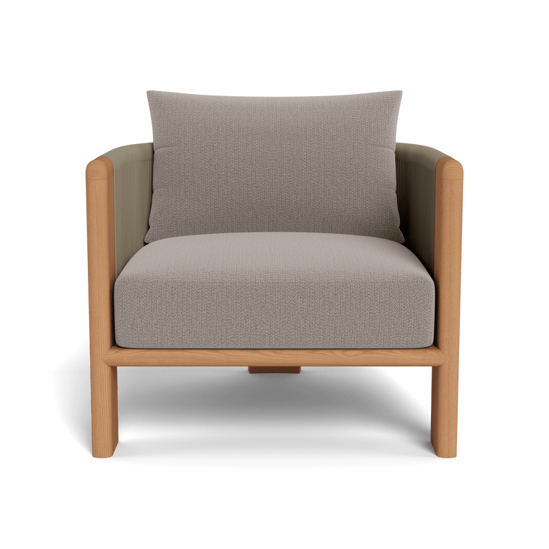 Palm Beach Teak Lounge Chair | Teak Natural, Marley Chinchilla, Rope Stone