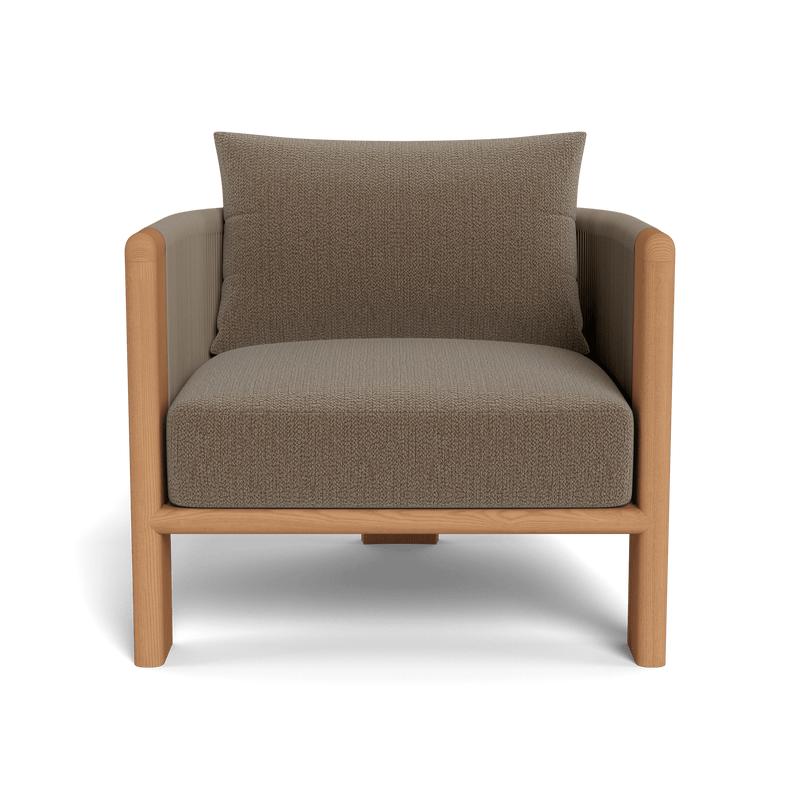 Palm Beach Teak Lounge Chair | Teak Natural, Marley Mink, Rope Stone