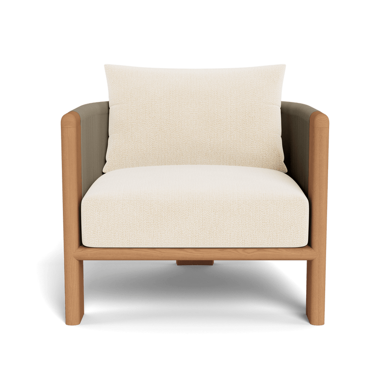 Palm Beach Teak Lounge Chair | Teak Natural, Marley Parchment, Rope Stone