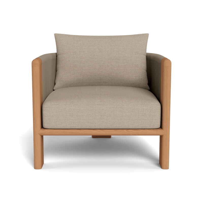 Palm Beach Teak Lounge Chair | Teak Natural, Monterey Sand, Rope Stone