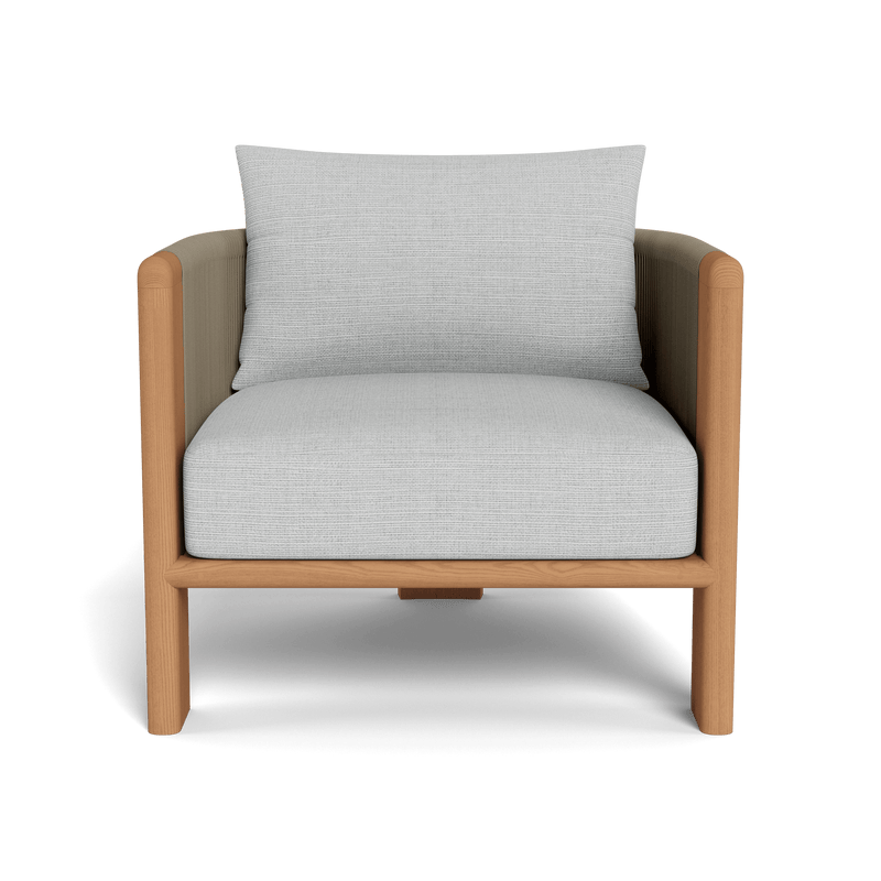 Palm Beach Teak Lounge Chair | Teak Natural, Monterey Silver, Rope Stone