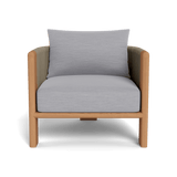 Palm Beach Teak Lounge Chair | Teak Natural, Panama Cloud, Rope Stone