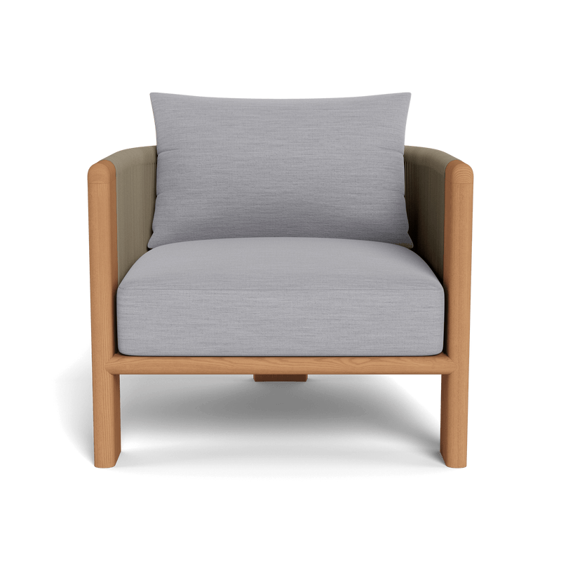 Palm Beach Teak Lounge Chair | Teak Natural, Panama Cloud, Rope Stone